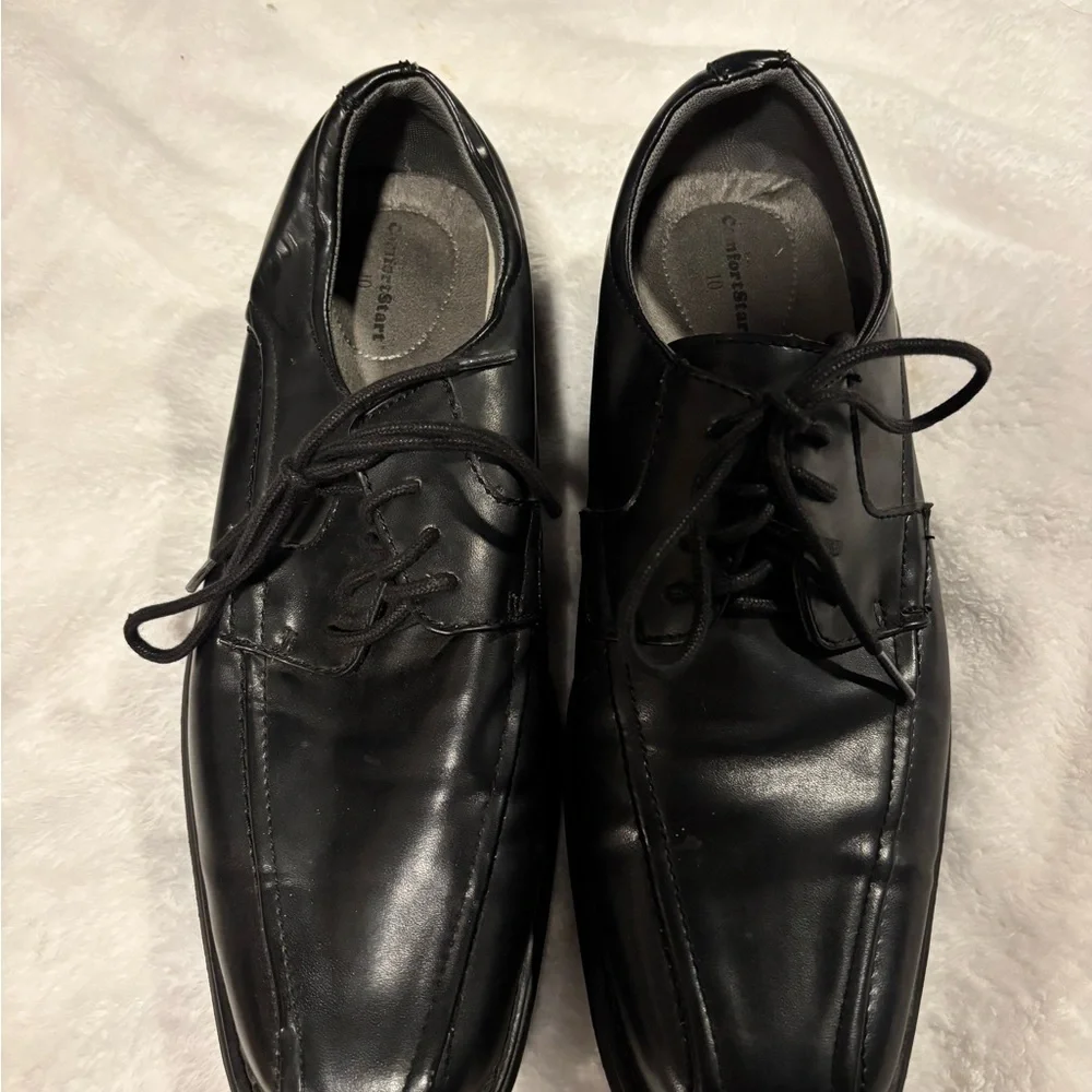 GEORGE Comfort Start KEV Men's Black Lace Up Oxford Dress Shoes Size 10